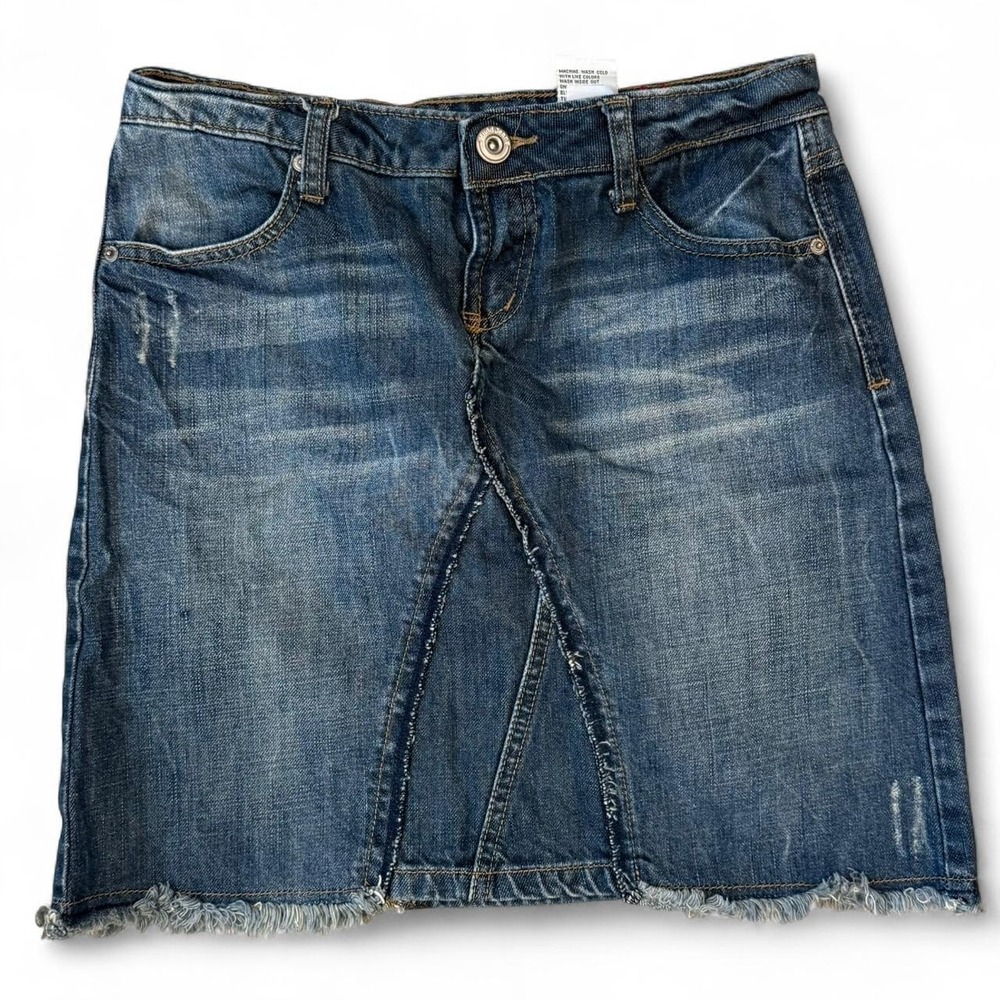Vintage Mudd Denim Jean Skirt Women's Size 7 Whimsygoth City Rave 90s Y2K
